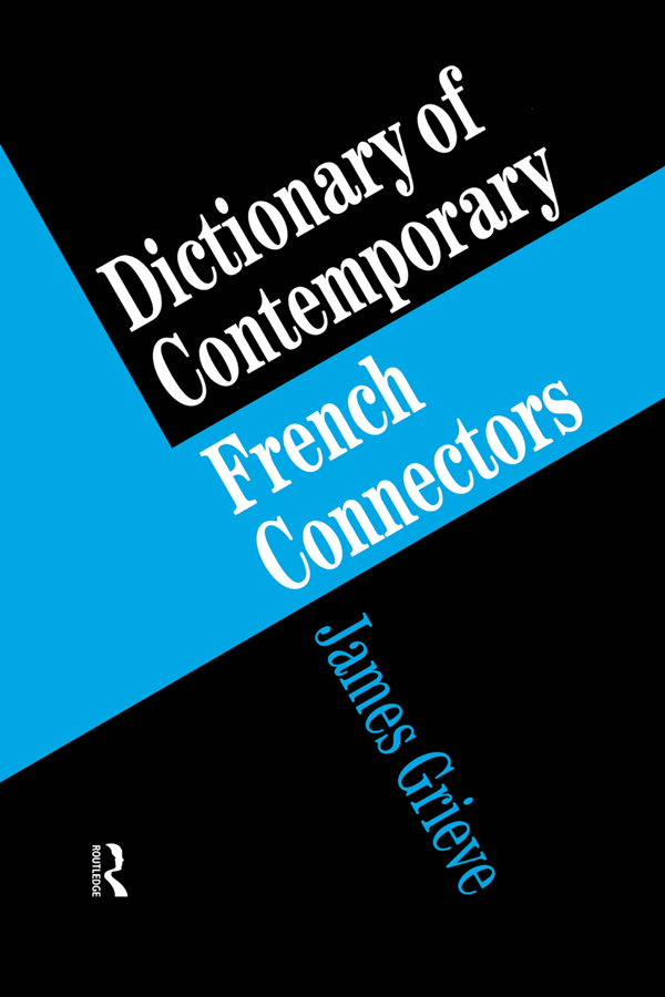 A Dictionary of French Connectors eBook