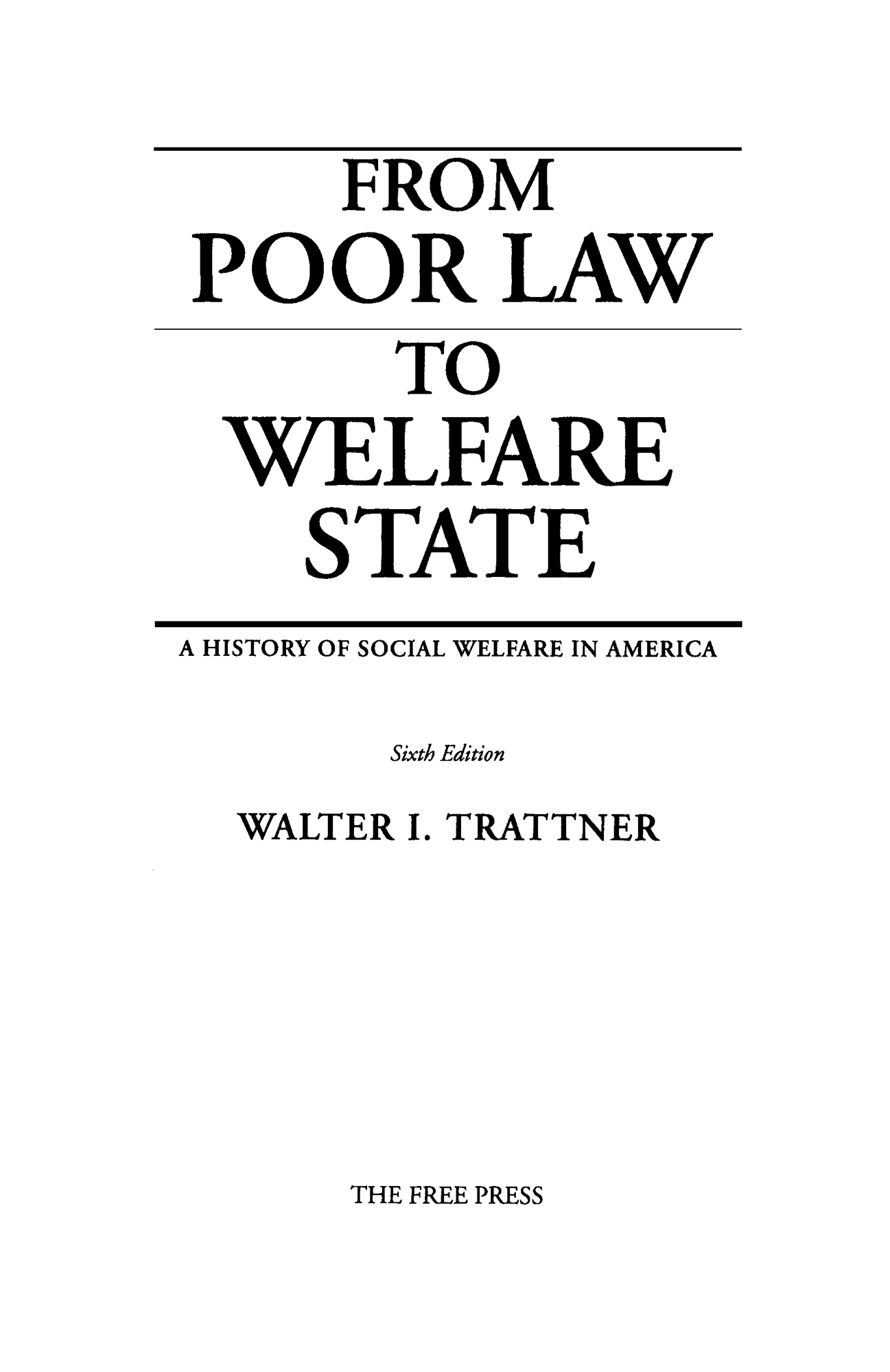 From Poor Law to Welfare State, 6th Edition eBook