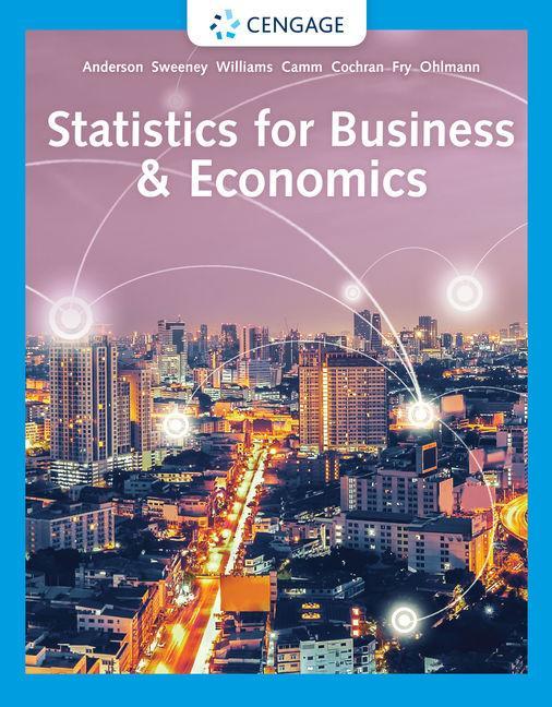 Statistics for Business & Economics 14th Edition by David R. Anderson (eBook PDF)